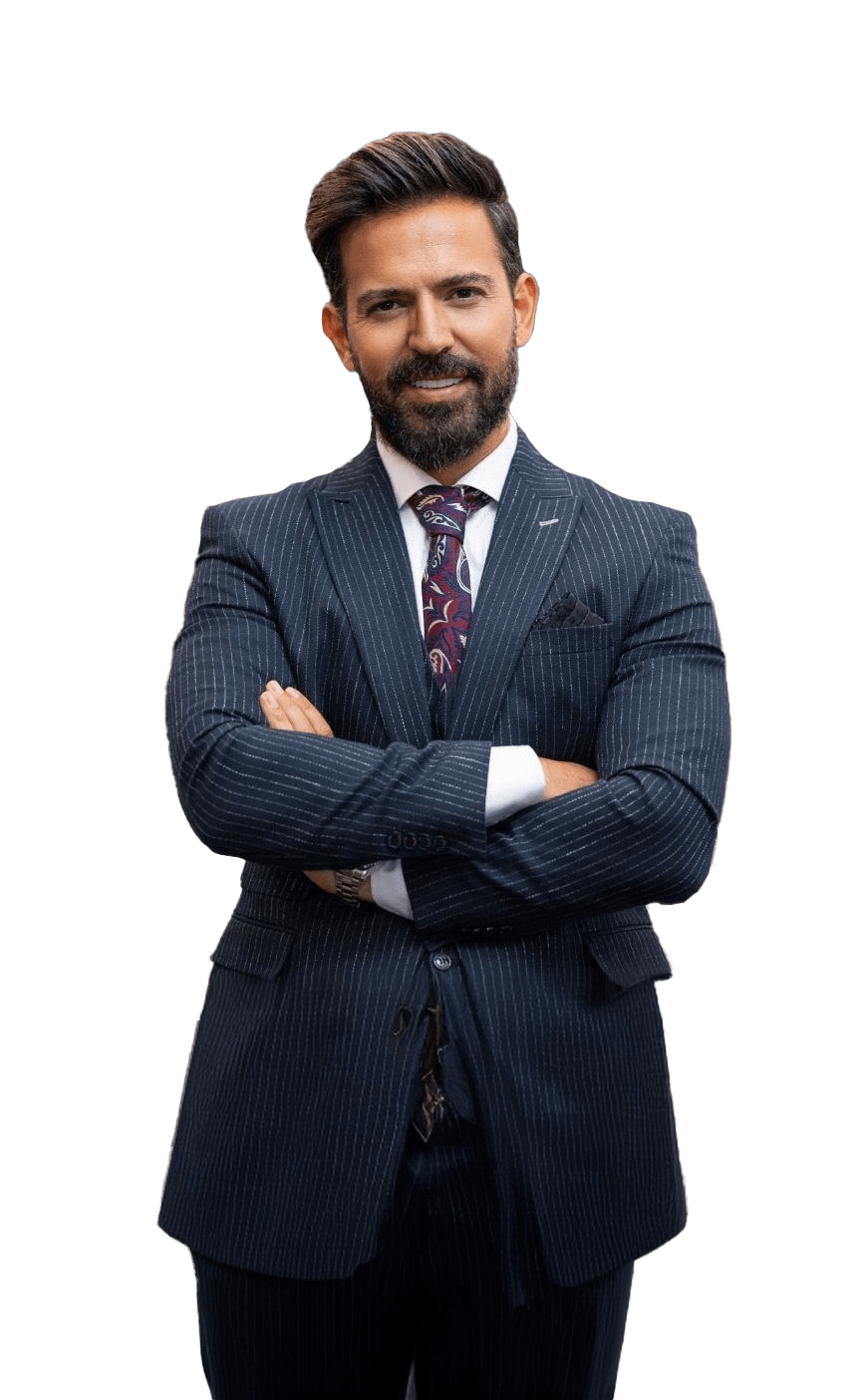 Retrato profesional de Edvin Jones, Esq., abogado con experiencia en derecho de lesiones en un bufete de abogados de lesiones personales de primera línea en Las Vegas, dedicado a proteger los derechos de los clientes y a impartir justicia.