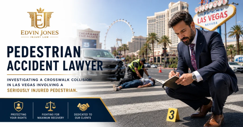Abogado especializado en accidentes de peatones en Las Vegas - Bufete de abogados Edvin Jones -