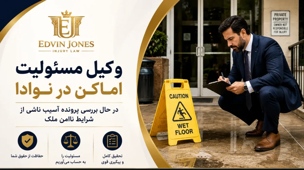 وکیل مسئولیت اماکن در نوادا در حال بررسی پرونده آسیب ناشی از شرایط ناامن ملک
